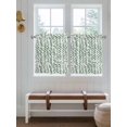 thumbnail image 2 of Green Ivy Leaves 2 Panel Kitchen Curtains for Small Windows, Spring Plants Botanical Modern Country Bathroom Tier Curtain, Short Window Treatment for Bedroom/Living Room 55"x24", 2 of 6