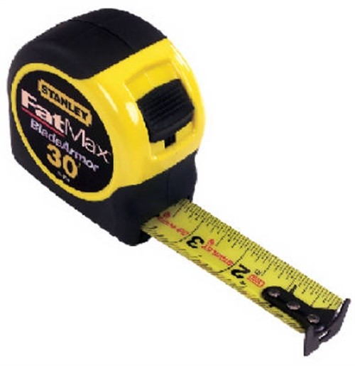 Stanley Tools Fat Max Tape Rule 1 1/4" x 30ft Plastic Case Black/Yellow 1/16" Graduation 33730 - image 2 of 3