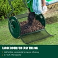 thumbnail image 4 of Costway 27'' Compost Spreader Peat Moss Lawn Care Manure Spreader Metal Roller with  Handle, 4 of 10