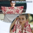 thumbnail image 6 of Garronmavis Red Floral Car Seat Towel Cover Multi-Functional Sweat Stain Protection with Storage Bag 1 PC Front Seat Breathable Stretchable Universal Fit for SUV Trucks Cars Sedan Van, 6 of 9