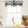 thumbnail image 4 of Tie Up Valances for Windows, Vintage Gate Adjustable Valance Curtains Window Treatment for Living Room, Farmhouse Wooden Grain Shabby Chic Door Rod Pocket Kitchen Curtains & Drapes 54x18 Inch, 4 of 9