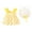 Yellow, variant on Miqool Newborn Infant Baby Girls Sleeveless Sundress with Sun Hat Birthday Party 2Pcs Summer Clothes Outfits for 6Months-3Years