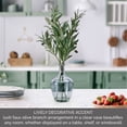 thumbnail image 2 of Elements Artificial Olive Branch Arrangement in Clear Glass Vase, Realistic Look and Feel, 2 of 7