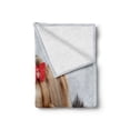thumbnail image 2 of Yorkie Soft Flannel Fleece Throw Blanket, Lying Yorkshire Terrier Ribbon Pet Love Portrait of a Dog, Cozy Plush for Indoor and Outdoor Use, 50" x 60", Pale Caramel Sand Brown, by Ambesonne, 2 of 6