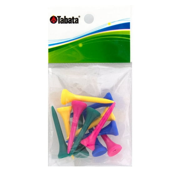 Tabata GOLF GV0479 Plastic Slim Tee Short 1.57 Inch, 40mm, 12 Pack, Assorted Colors