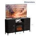 thumbnail image 5 of TV Stand with Fireplace, 58" Electric Fireplace Heater TV Stand for 65" TVs, Wood Fake Fireplace Heater, Electric Fireplace Entertainment Center, Black, 5 of 6