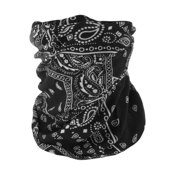 Unique Bargains 1 Pc Neck Gaiter Soft Cashews Face Cover Black White