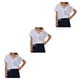 thumbnail image 2 of Qarigey Camisa de mujer Blusa informal para niñas con bolsillo Vacaciones en la playa Elegante Top de verano Accesorios de ropa estética Blanco M Blanco M 3piezas Qarigey CBP234868, 2 of 6