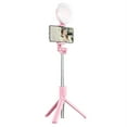 thumbnail image 1 of Trépied pour Selfie avec Anneau Lumineux Télécommande Support Réglable Support de Téléphone Noir/rose Noir Lampe Simple, 1 of 8