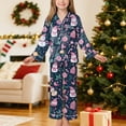 thumbnail image 2 of Gubotare Christmas Pajamas for Girls Teen Kids Pajamas Sets Girls Boys Silky Pajamas Sleepwear Size 11-12 (Dark Blue,11-12 Years), 2 of 9