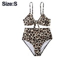 thumbnail image 2 of Conjunto de bikini de guepardo para mujer, traje de baño de dos piezas con lazo ajustable y corte alto, 2 of 5