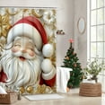 thumbnail image 6 of Darzheoy 3D Christmas Shower Curtain 59x71 Inch for Bathroom Decor Holiday Theme Partitions Waterproof Fabric, 6 of 6