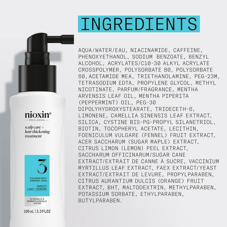 Nioxin System 3 Scalp & Hair Treatment 3.4oz Nioxin System 3 Scalp & Hair Treatment 3.4oz