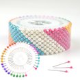 thumbnail image 3 of 40Pcs DIY Household Plastic Pearl Needle Set Sewing Pearl Pin Manual Positioning Needle Coloured Bead Kit, 3 of 9