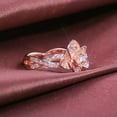 thumbnail image 2 of 18K Rose Gold Filled AAA Cz Wedding Rose Flower Band Womens 925 Silver Size 6-10, 2 of 6
