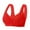Red, variant on ylioge Front Closure Bras for Women Plus Size S-5X No Underwire Bralettes Push Up Solid Color Lightweight Breathable Support Underwear Bra