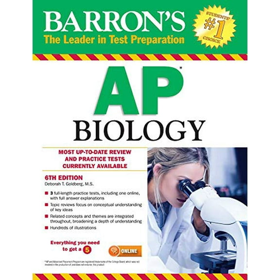 Pre-Owned Barrons AP Biology Paperback Deborah T. Goldberg M.S.