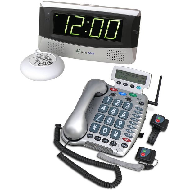 Geemarc AMPLI600 50db Amplified Emergency Connect Phone and Sonic Alert