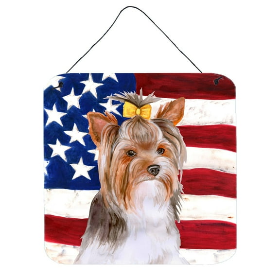 Yorkshire Terrier 2 Patriotic Wall or Door Hanging Prints