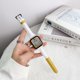 thumbnail image 1 of Bucle de cuero de alta calidad para iwatch series 7 41mm 45mm 6 SE 5 4 3 2 1 44mm Correa más delgada para Apple Watch Band 38mm 42mm 40mm Tan Jianjun unisex, 1 of 2