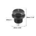 thumbnail image 3 of Unique Bargains 1 Set Universal M16x1.5 Car Magnetic Oil Drain Plug Oil Drain Bolt with 3 Gasket Aluminum Alloy Black, 3 of 6