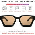 thumbnail image 4 of Lunettes de Soleil Carrées pour Femmes et Hommes, Monture Épaisse, Style Designer Simple, 4 of 4