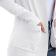 thumbnail image 4 of WEIYLL Womens Fleece Jacket Cardigan Sweater Pocket Lightweight White Fall Tops Size 2XL, 4 of 4