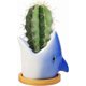 thumbnail image 1 of Ceramic Plant Pot, Animal Succulent Pots Cactus Succulent Plant Pot, Indoor Plant Pot Decoration For Office, Home - Shark, 1 of 5