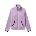 thumbnail image 4 of GigrtiJin Long Sleeve Coats for Women Winter Fuzzy Collared Coats Zip up Casual Warm Soft Outdoor Coats with Pockets, 4 of 6