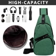 thumbnail image 5 of Bolso de pecho para hombre, Bolso de lona Oxford, ligera, resistente al desgaste, viaje de compras, 5 of 5