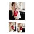 thumbnail image 4 of Women Shoulder Bag Retro Crossbody Bag Commuting Bag PU Leather Messengers Bag Solid Color Handbag and Purse, 4 of 20