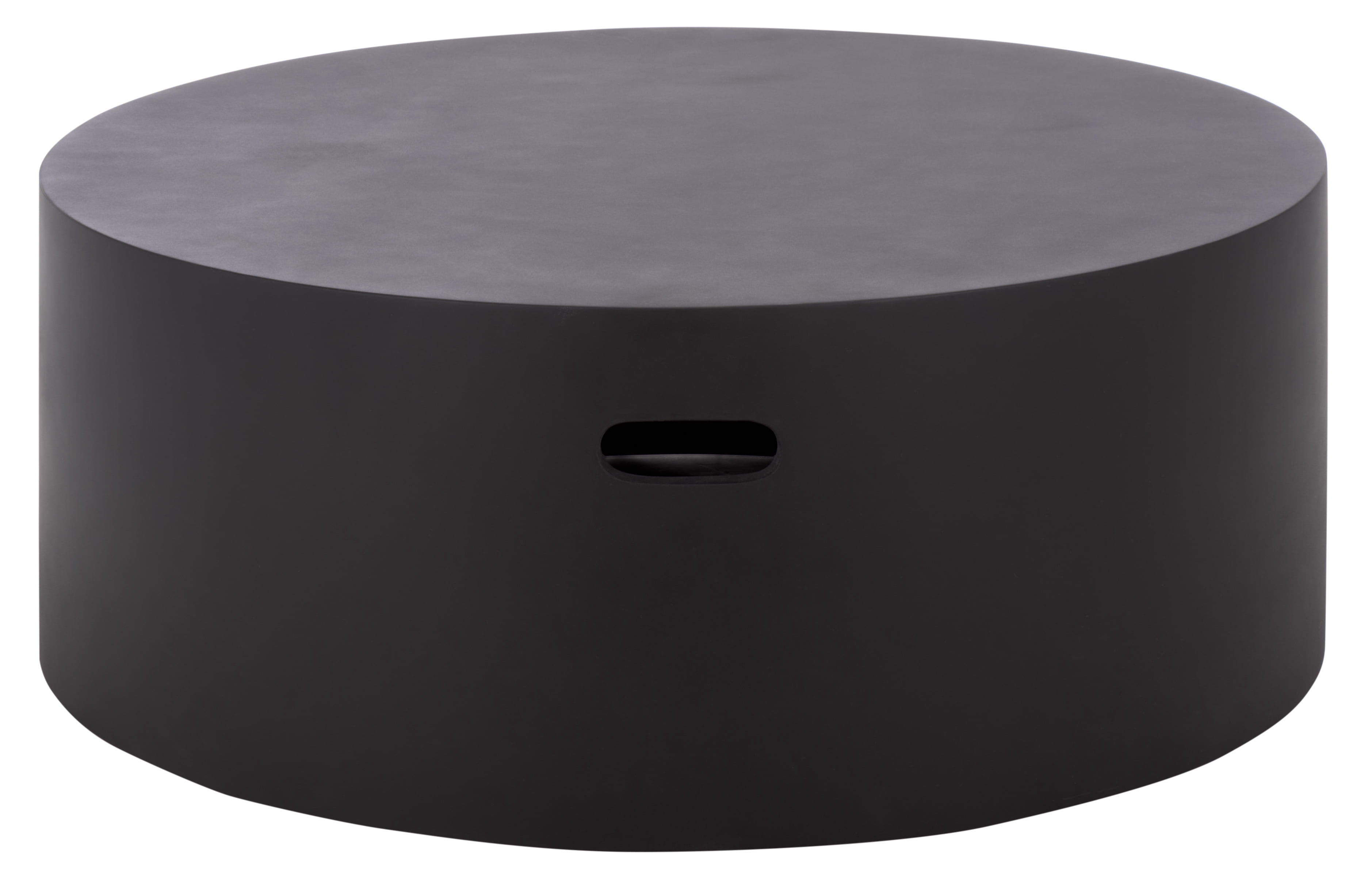 Safavieh Georgia Outdoor Modern Round Polyfiber Coffee Table, Black
