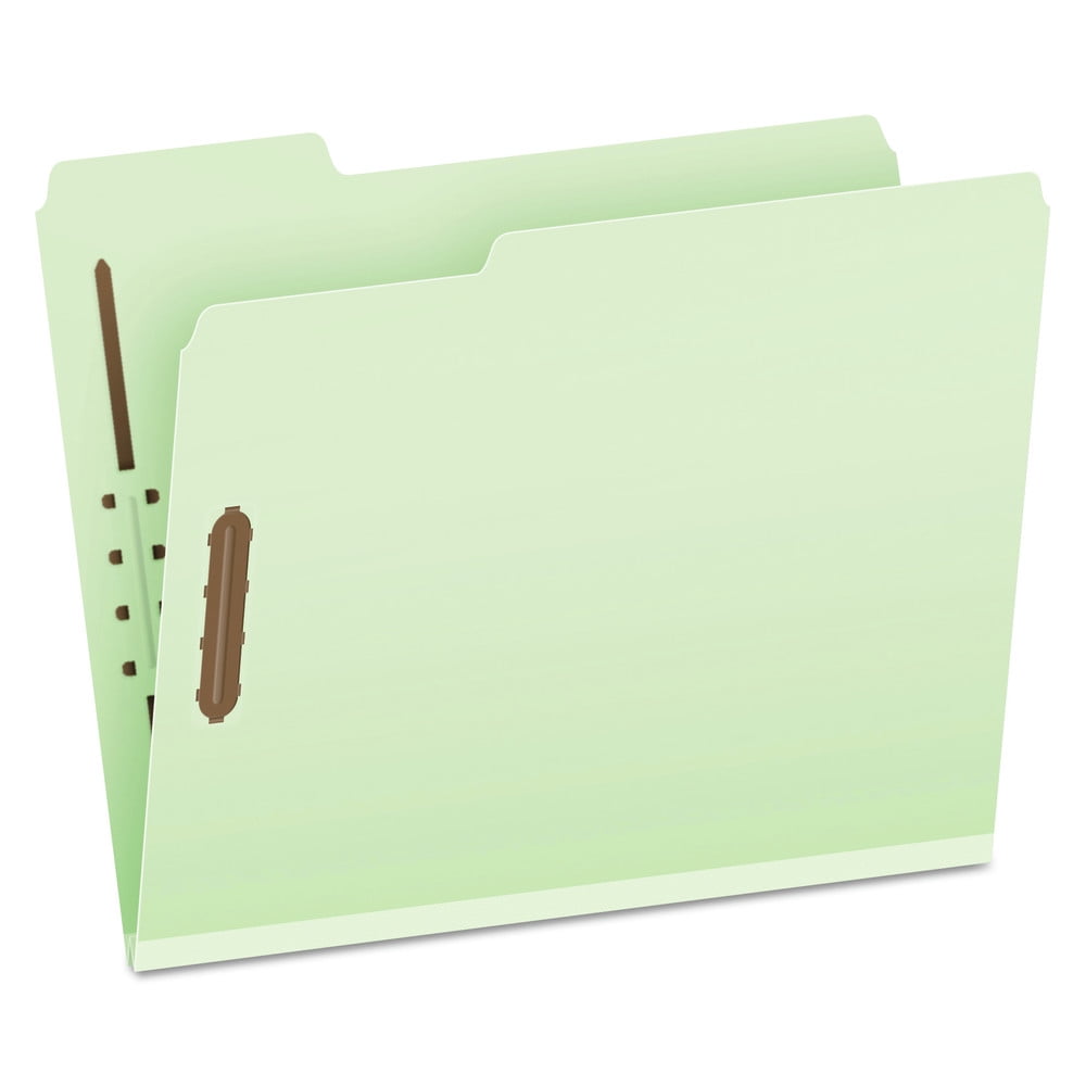 Lot of 5 File Folders with Fastener 1" Expansion Letter Light Green Sturdy 1 