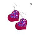 thumbnail image 5 of Pendientes para mujer, regalos para mujeres, niñas, de piel sintética, para San Valentín, con estampado en forma de corazón, 4 unidades. Un par de pendientes., 5 of 5