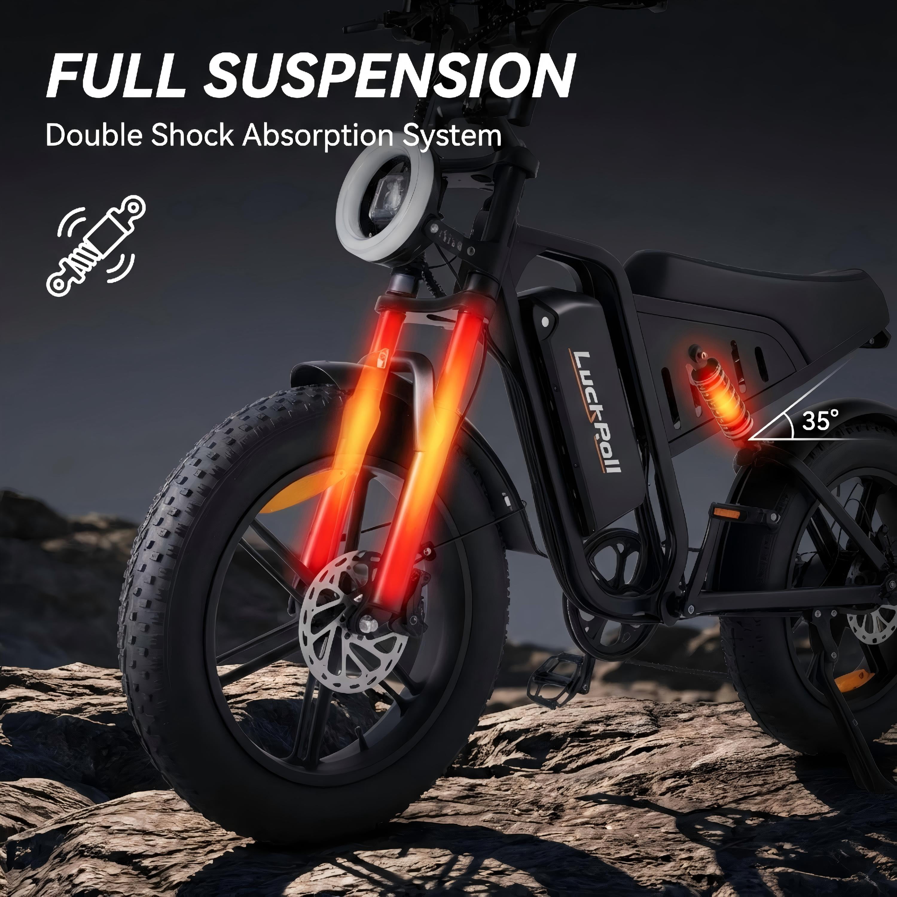 Electric Bike for Adults with NFC & Password Unlock,2000W 48V 25Ah Electric Motorcycle,80-60 Miles Range,20" Fat Tire Electric Dirt Bike UL2849