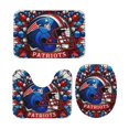 thumbnail image 4 of Juego de alfombras de baño de 3 piezas del equipo Patriots Alfombra antideslizante para baño de 31,5 x 20 pulgadas, 4 of 7