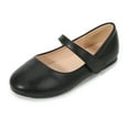 thumbnail image 2 of Toddler Little Girls' Simple Solid Mary Jane Shoes, Soft Faux Leather Non‑slip Lightweight Flat Casual Walking Footwear Black 25, 2 of 4