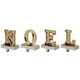 thumbnail image 5 of Northlight LED Lighted "NOEL" Christmas Stocking Holder - 6.5" - Gold and Silver - Set of 4, 5 of 9