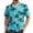 A1#1-A1#-Mint Green, variant on Qicasul Mens Vice City Hawaiian Print Short Sleeve Shirt Summer Casual Button Down Top,Mint Green,SIZE:XXXXL