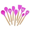 thumbnail image 3 of Elyon Tableware 9 Piece Lavender Colored Silicone Kitchen Utensils Set with Wooden Handles, 3 of 4