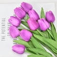 thumbnail image 2 of Moocorvic 10Pcs Artificial Flowers for Outdoors Fake Tulips Silk Plants for Home Decor Indoor Home Kitchen Office Table Centerpieces Arrangements Christmas Decor, 2 of 2