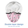 thumbnail image 4 of Shower Caps,Pink Halloween Skulls Waterproof Shower Cap for Women 4 Pieces,Double Reusable Hair Cover for Shower PEVA Elastic Stretch Hem, 4 of 7