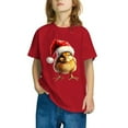 thumbnail image 4 of Odeerbi Toddler Boys Girls Christmas T-shirt Fashion Cute Christmas Printed Casual Short Sleeve Cotton Top Shirt Toddler Clothes Red, 4 of 5