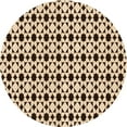 thumbnail image 1 of Ahgly Company Indoor Round Patterned Deep Peach Orange Area Rugs, 4' Round, 1 of 6