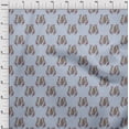 thumbnail image 3 of oneOone Polyester Lycra Fabric Leaves|Floral & Peacock Block Print Fabric BTY 56 Inch Wide, 3 of 4
