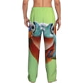 thumbnail image 3 of Uemuo Flying Frog On Branch Pattern Men's Wide Leg Palazzo Lounge Pants with Pockets Light Weight Loose Comfy Casual Pajama Pants-Large, 3 of 9