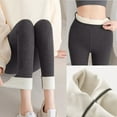thumbnail image 5 of Cadancy Fleece Leggings for Women Winter Thicken Sherpa Lined High Waisted Tummy Control Yoga Pants Casual Slim Stretchy Soft Cozy Tights Workout Gym Outfits, 5 of 8