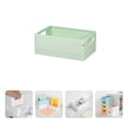 thumbnail image 1 of Panier de Rangement Antidérapant Design Poignée Creusée Empilable Pliable Grande Capacité Boîte de Rangement Fournitures de Bureau, 1 of 8