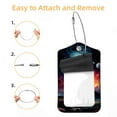 thumbnail image 2 of Square PU Leather Luggage Tags, 2 Pack, with Privacy Cover and Stainless Steel Ring - Suitable for Travel, Backpack, Handbag - Bag Tags, Handbag Tags Galaxy, 2 of 7