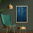 thumbnail image 2 of Dark Blue Wall Art with Frame, Wooden Planks Texture Image Board Floor Wall Lumber Rustic Country Life, Printed Fabric Poster for Bathroom Living Room, 23" x 35", Pale Blue Dark Blue, by Ambesonne, 2 of 2